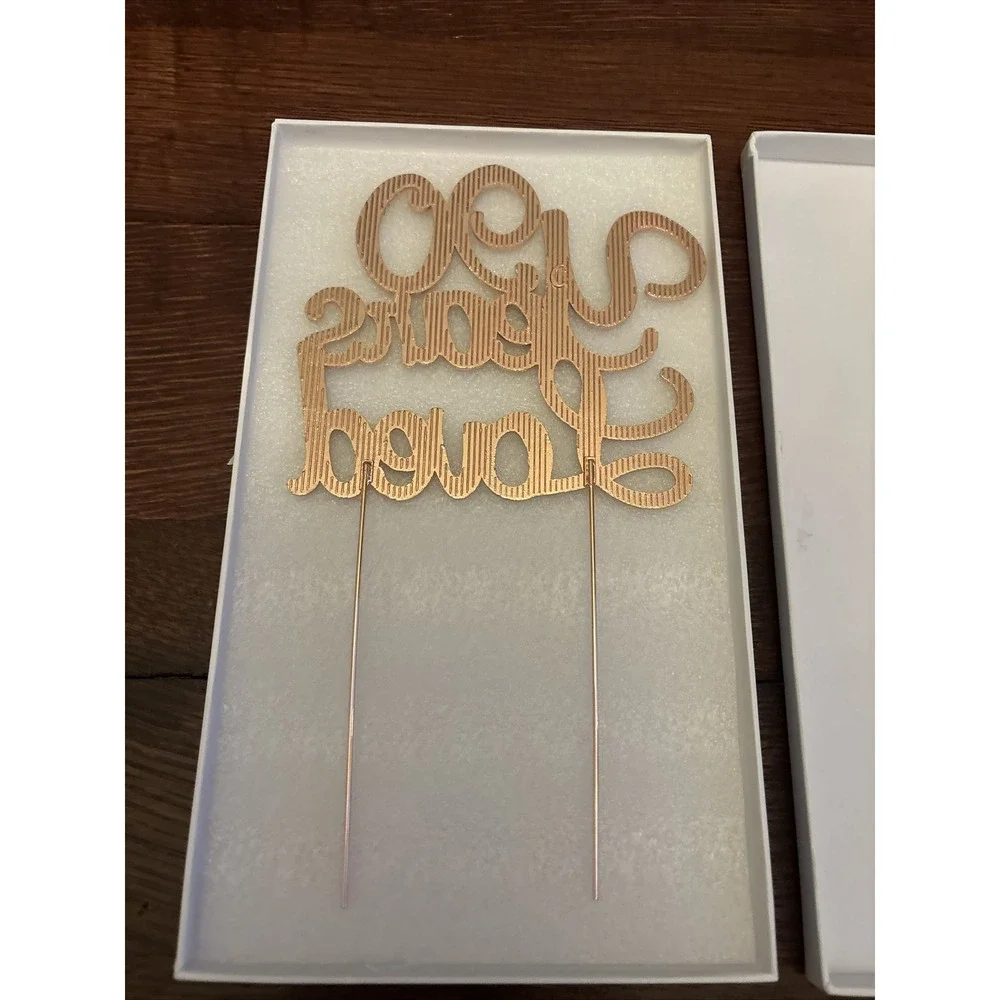 Crystal Creations Cake Topper Sparkly Rhinestones 90 Years Loved Rose Gold